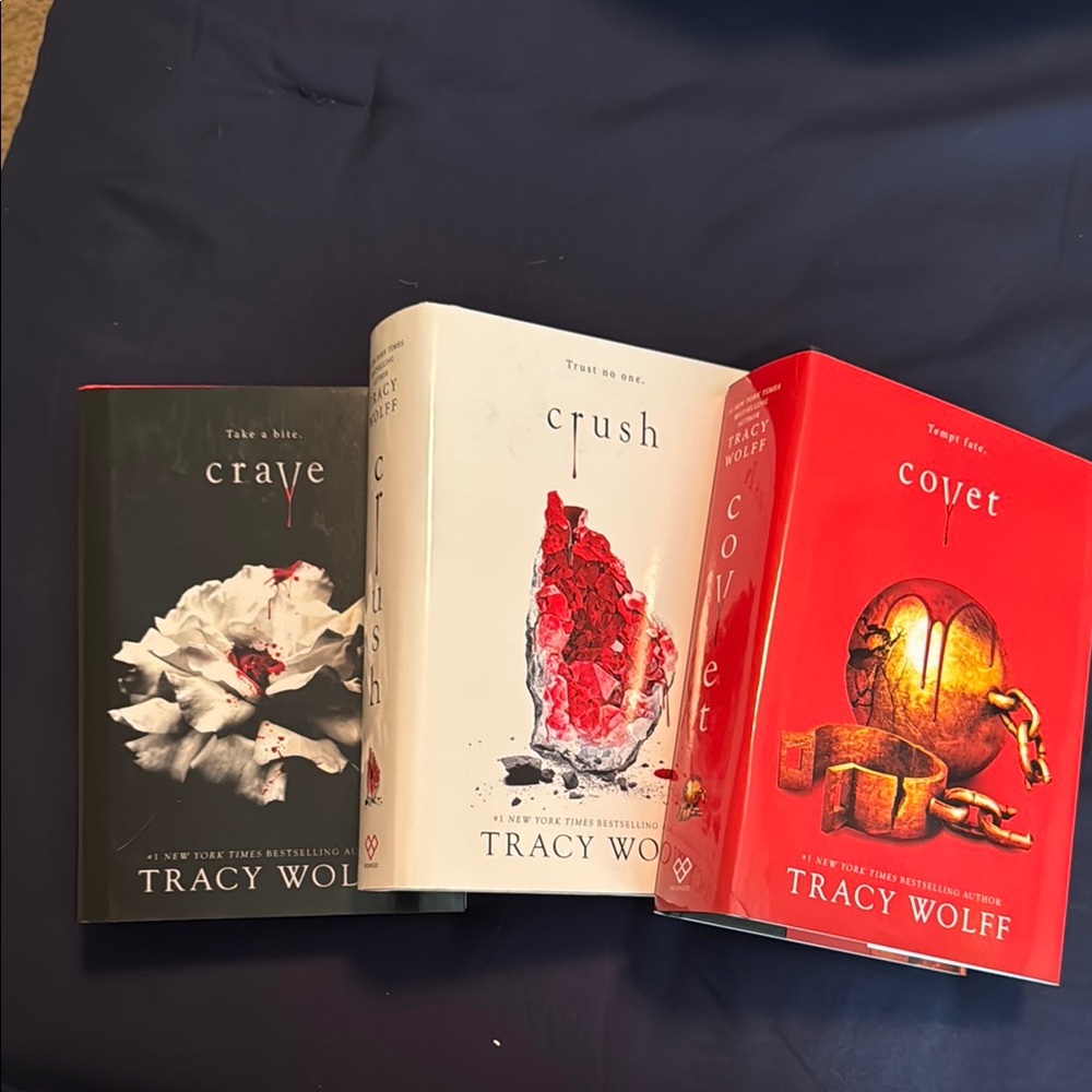 Tracy Wolfe Book Set of 3
Crave
Crush
Covet

All hardback
EXCELLENT CONDITION